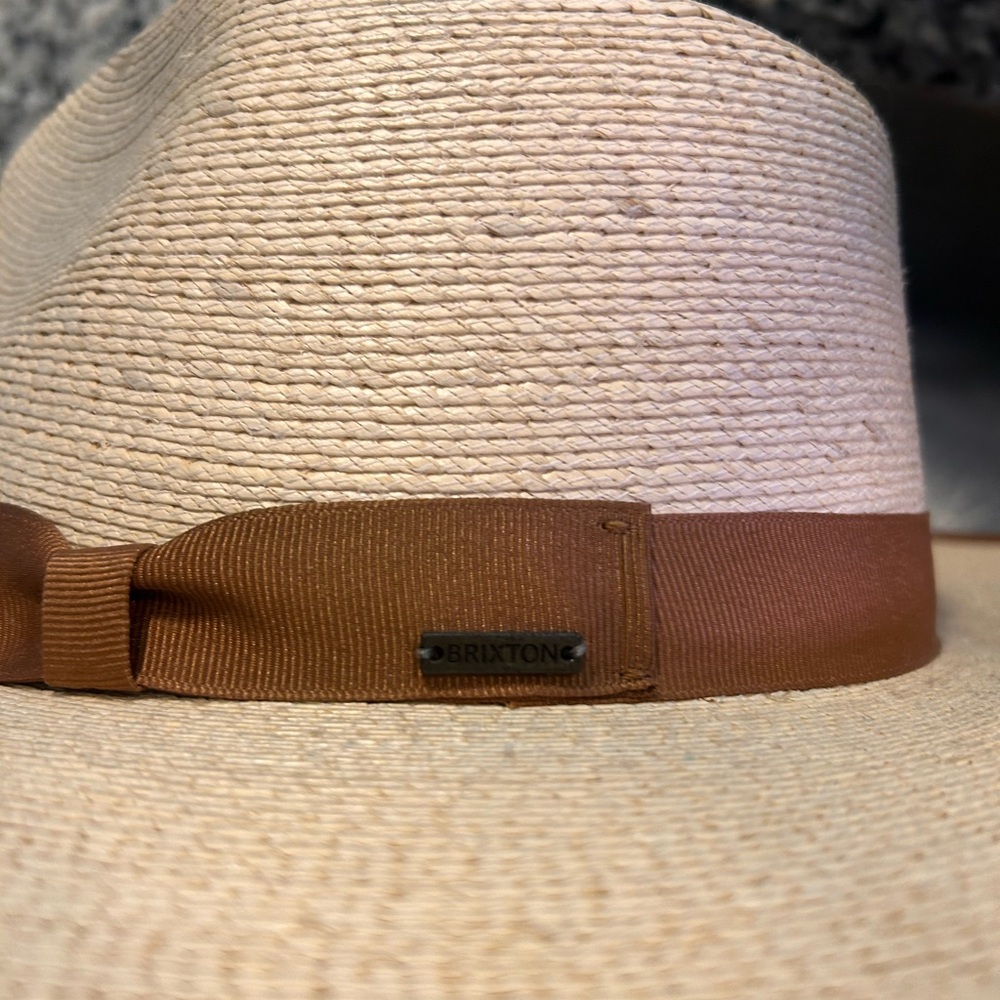 Brixton Cream and Brown Fedora Hat - Picture 4 of 9